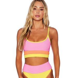 Beach Riot Fruity Colorblock Bikini Top